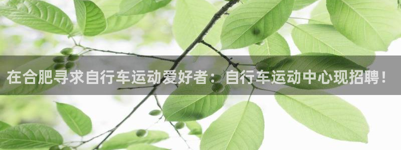 ag尊龙凯时|在合肥寻求自行车运动爱好者:自行车运动中心现招聘!(图1) ag尊龙凯时